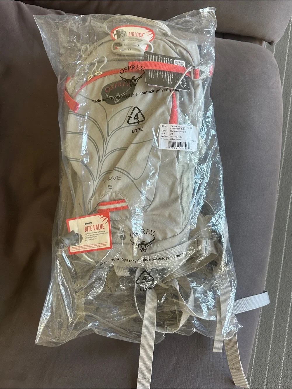 Osprey Verve 5 Women's Hydration Backpack-Platinum Grey